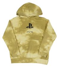 Žluto-okrová batikovaná mikina s kapucí - PlayStation H&M