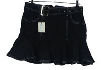 Dámska čierna rifľová sukňa s opaskom River Island