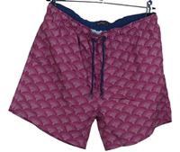 Pánske purpurové vzorované plážové kraťasy Peacocks