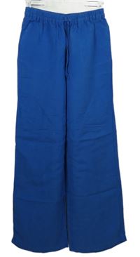 Dámské safírové lněné palazzo kalhoty Reserved 