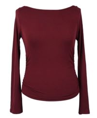 Dámske vínové rebrované tričko zn. Cider