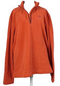 Pánska červená fleecová funkčná mikina Quechua