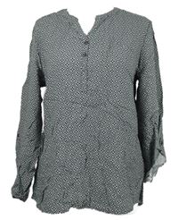 Dámská šedo-žlutá vzorovaná halenka Gina Benotti 