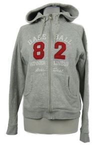 Dámska sivá prepínaci mikina s číslom a kapucňou H&M