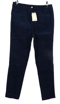 Nové - Dámské tmavomodré manšestrové skinny kalhoty Oasis 