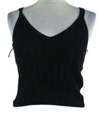 Dámský černý pletený crop top New Look 