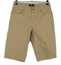 Dámske béžové plátenné dlhé kraťasy TU