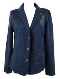 Dámske tmavomodré teplákové sako s výšivkou Alpenlust