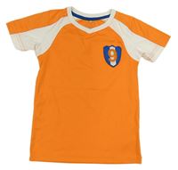 ORanžovo-bílý sportovní dres s nášivkou Name it