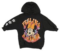 Černá oversized mikina s Minnie a kapucí Next 