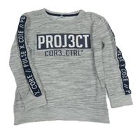 Sivá melírovaná mikina s nápisom Yigga