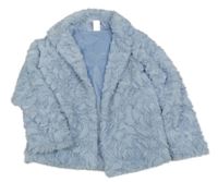 Světlemodrý chlupatý podšitý kabátek Pusblu