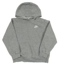 Svetlosivá mikina s logom a kapucňou Nike