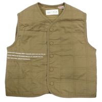 Hnedá prešívaná zateplená vesta s nápisom Zara