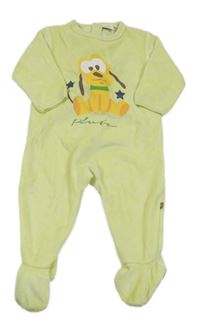 Žltý zamatový overal s Plutem Disney