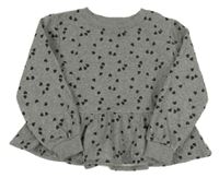 Sivá mikina so srdiečkami H&M