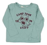 Svetlomodré tričko so sovou H&M