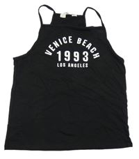 Čierny crop top s potlačou H&M