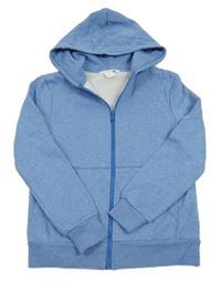 Svetlomodrá melírovaná prepínaci mikina s kapucňou H&M