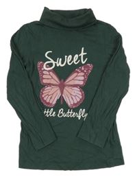 Tmavozelený rolák s motýlom Lupilu