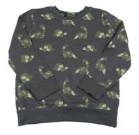 Tmavosivá mikina s dinosaurami zn. George