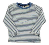 Bielo-modré pruhované tričko Jojo Maman Bébé