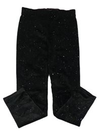Černé sametové třpytivé legíny Kiki&Koko
