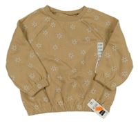 Nové - Béžová mikina s kytičkami Dunnes stores