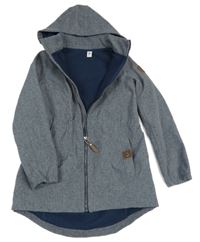 Šedá melírovaná softshellová parka s kapucí Yigga