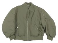 Khakišedý šusťákový jarní bomber Zara