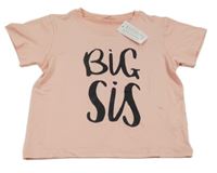 Nové - Růžové tričko s nápisem 