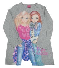 Šedé triko s dívkami