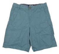 Modrošedé plátenné kraťasy H&M