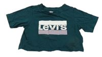 Petrolejové crop tričko s logom Levi´s