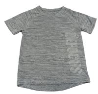 Sivé melírované športové tričko s nápisom Primark