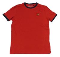 Červeno-tmavomodré tričko s orlem Lyle&Scott