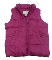 Růžová šusťáková prošívaná zateplená vesta Old Navy