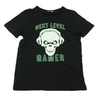 Nové - Čierne tričko s lebkou zn. Pep&Co