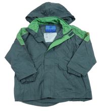 Petrolejovo-zelená šusťáková jarní bunda s kapucí Tik&Tak 