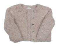 Svetloružový chlpatý prepínaci sveter Next