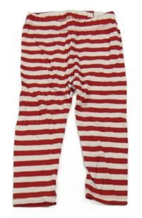 Červeno-biele pruhované tepláky H&M