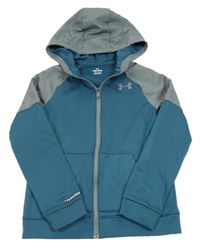 Modro-šedá funkční bundomikina s kapucí Under Armour