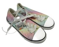 Nové - Barevné třpytivé plátěné boty Dunnes vel. 31