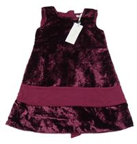 Nové - Vínové sametové šaty French Connection