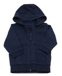 Tmavomodrá prepínaci mikina s kapucňou George