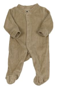 Béžový zamatový overal So Cute