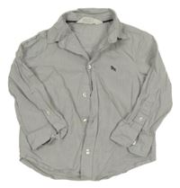 Šedá košile s výšivkou H&M