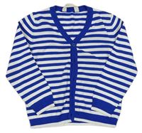 Námořnicky modro-biely pruhovaný prepínaci sveter H&M