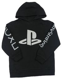 Černá mikina s logem - PlayStation a kapucí