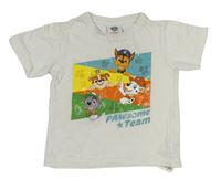 Bílé tričko s PAW PATROL nickelodeon